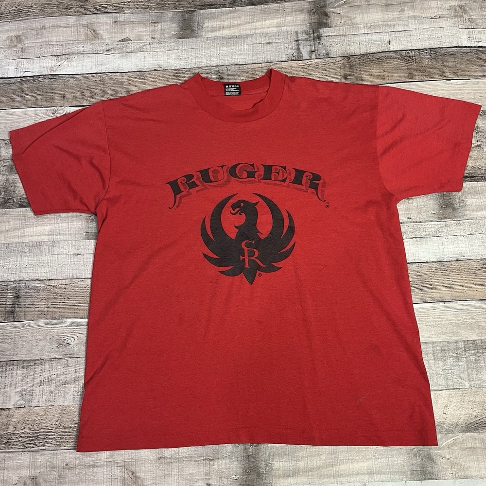 Ruger Shirt Size XL Red Vintage Firearm Company Gun Logo Eagle Bird